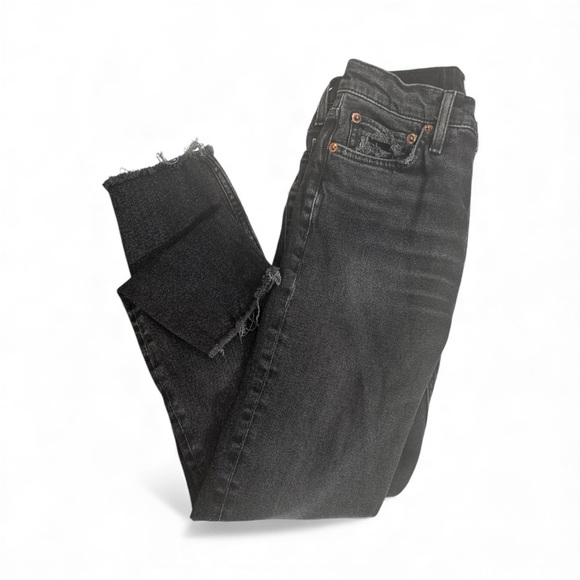 RE/DONE Black High Rise Button Fly Jeans EUC Size 26 - Picture 6 of 6